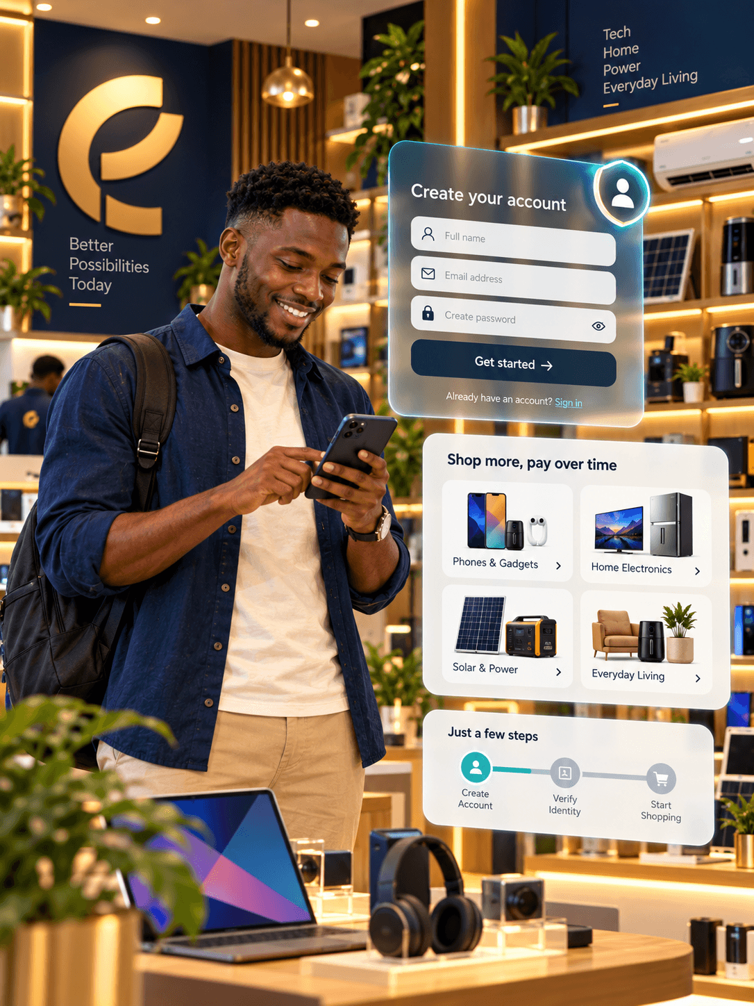 Image of a customer onboarding in Credably